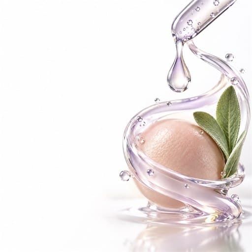 Soft botanical skincare artwork