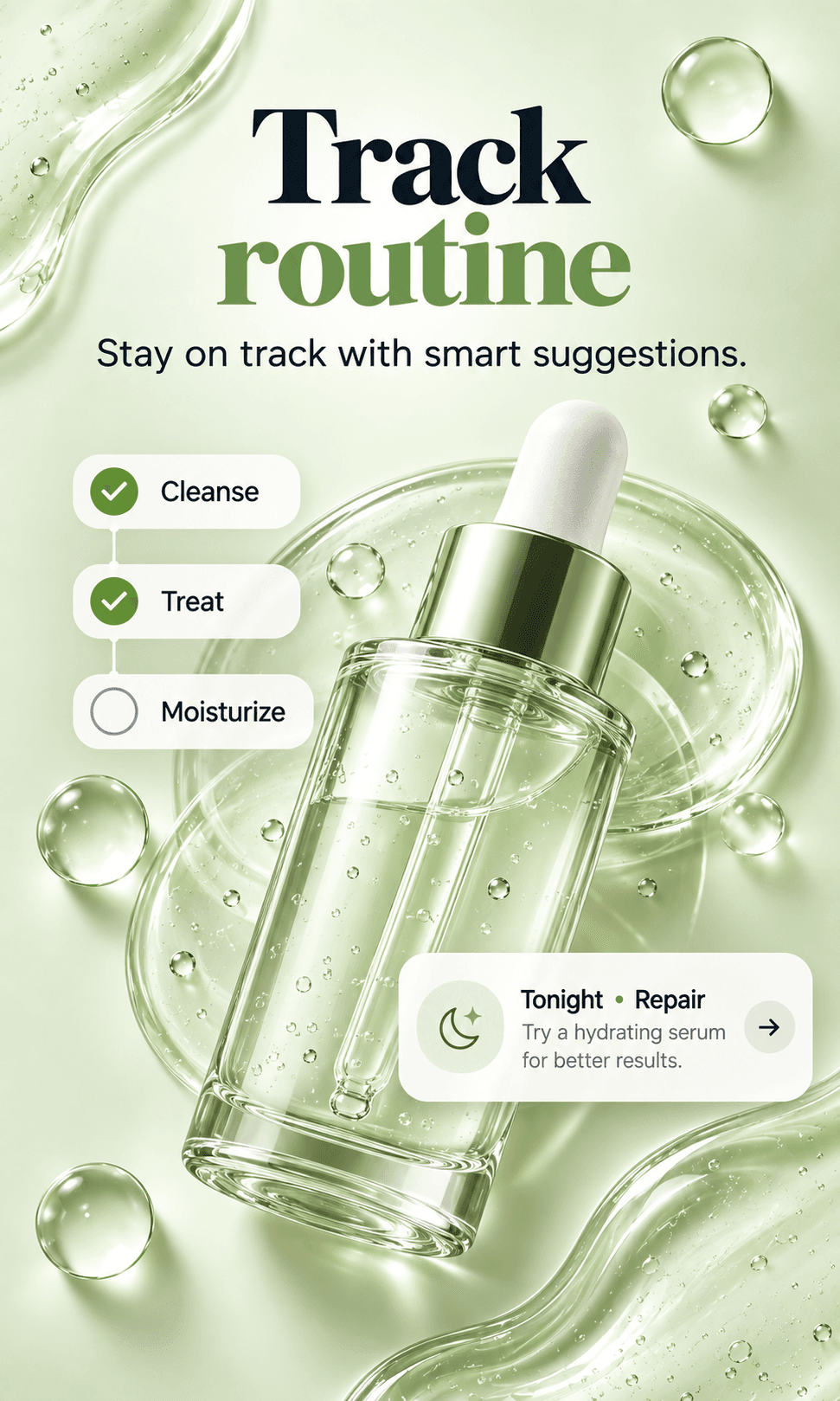 Soft botanical artwork representing a personal skincare journey